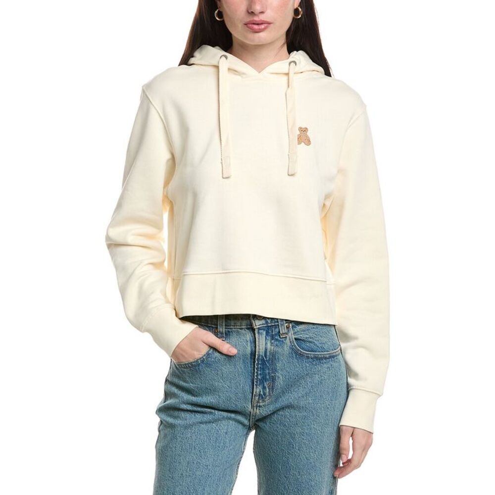 Palm Angels Womens Hooded Sweatshirt, White